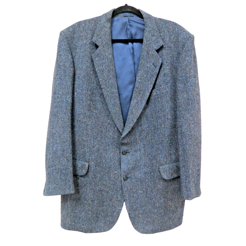 Magee Donagel Tweed Suit Jacket - Men's Size 46- Charcoal Gray Made In Ireland